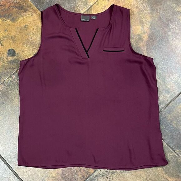 Covington Purple V-neck Sleeveless Blouse XL - Picture 4 of 9